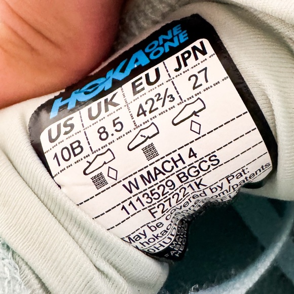 HOKA Mach 4 Women's Running Shoes Athletic Sneakers Mint Blue Pink Size 10 B - Picture 3 of 9